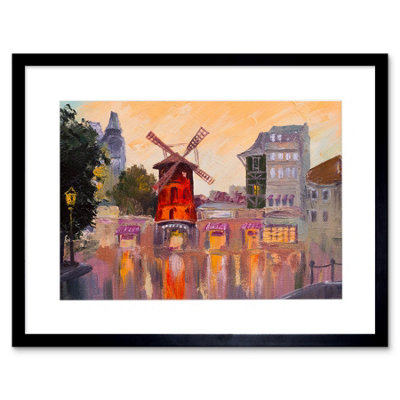 Artery8 Wall Art Print Moulin Rouge Painting Art Framed 9X7 Inch from B&Q