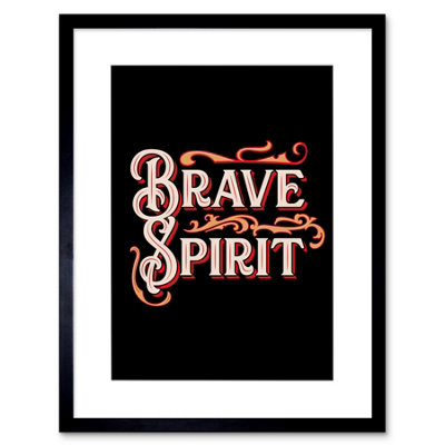Artery8 Wall Art Print Cirque Set Brave Spirit Art Black Framed 9X7 Inch from B&Q