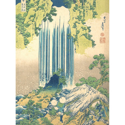 Artery8 Unframed Wall Art Hokusai Japanese Yoro Waterfall Mino Province12X16 Inch from B&Q