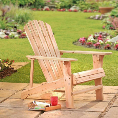 B&Q -  Garden Patio Wooden Adirondack Chair