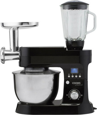 Cooks Professional G1183 Stand Mixer - 1200W - 6.2L Stainless Steel Bowl - Black - Image 5