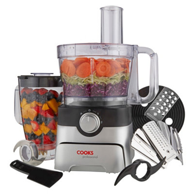 Cooks Professional Food Processor 1000W With 7 BladesMultifunction Kitchen Chopper Blender ToolBlack & Silver from B&Q