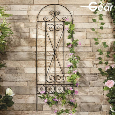 Garden Gear 1.2 Metre Metal Plant Support, Decorative Swirl Design For Borders, Flowerbeds, Plant Pots & Pathways