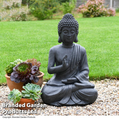 Garden Gear Sitting Buddha Garden Ornament Stone Effect 74Cm Tall