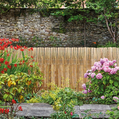 Garden Gear Bamboo Slat Screen Roll Outdoor Fencing (1M X 4M) from B&Q