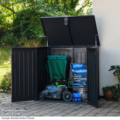 Garden Gear Storage Shed 775 Litre Xl Capacity  Lockable Bin Store Hydraulic Lid from B&Q