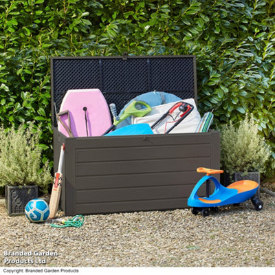 Garden Gear 680 Litre Lockable Garden Storage With Sit On Lid from B&Q