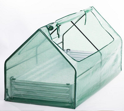 B&Q -  Cloche Greenhouse W/galvanised Metal Raised Bed (180X90X30Cm)