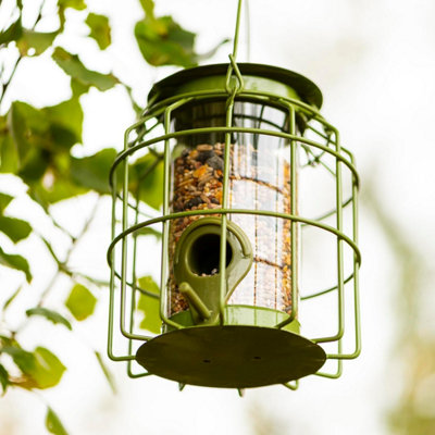 Garden Gear Happy Beaks Garden Bird Mini Squirrel Proof Seed Feeder X2