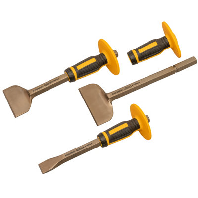 B&Q -  Guarded Handle Bolster & Cold Chisel3 Piece