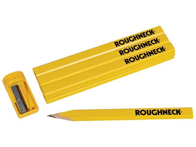 B&Q -  44-110 Carpenters Pencils (10) With Sharpener Rou44110
