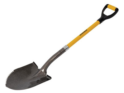 Roughneck 68-046 Sharp-Edge Round Shovel Serrated Edge Spade Rou68046