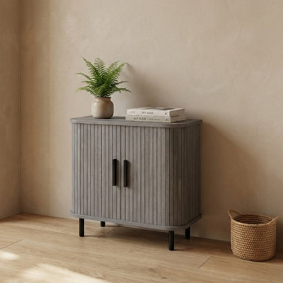 Garden Greatness Evie Ribbed Charcoal Side Table from B&Q