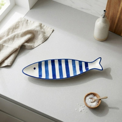 Garden Greatness Striped Sushi Fish Serving Tray
