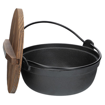 B&Q -  Cast Iron Japanese Cooking Pot 21Cm