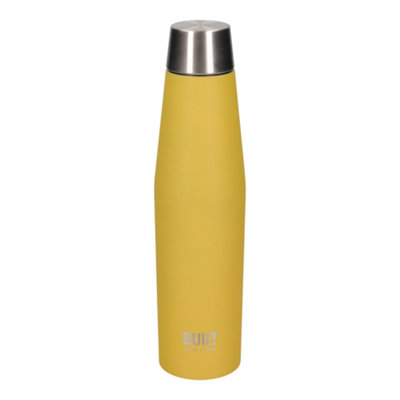 B&Q -  Stainless Steel Water Bottle Insulated  Sports Yellow Travel Flask 540Ml - Image 5