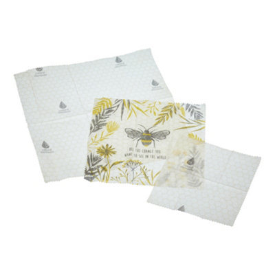 Kitchencraft Natural Elements Eco-Friendly Set Of Three Beeswax Food Wraps from B&Q