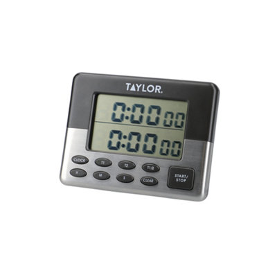 Rackhams Silver Pro Stainless Steel Dual Event Digital Timer - Plastic - Timer - Image 5