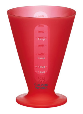Colourworks Silicone Measuring Cup for Liquid and Dry Ingredients, Cherry, 400 ml/1 Cup - Image 3