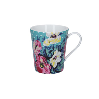 B&Q -  Clovelly Porcelain 330Ml Seafoam Green Conical Mug
