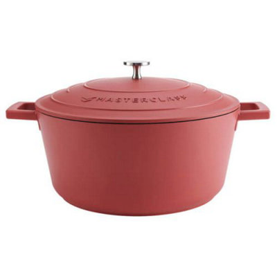 Masterclass Cast Aluminium 5L Casserole Dish Red
