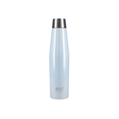 B&Q -  Stainless Steel Water Bottle Double Wall 500Ml Sport Blue Gym Travel Flask