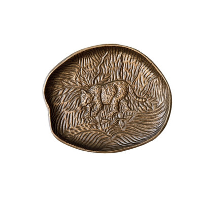 Artesà Embossed Oval Serving Platter With Leopard Design from B&Q