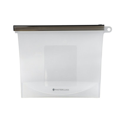 Masterclass Unisex Clear 1-Litre Reusable Food Bag With Leakproof & Airtight Seal, Bpa-Free Silicone In - Image 5
