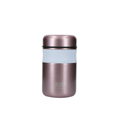 Built Double Wall Insulated Food Flask for Hot and Cold Foods, BPA Free 18/8 Stainless Steel, Light Pink, Rose Pink, 490ml - Image 6