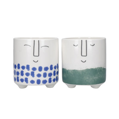 Kitchencraft Face Planters, Set Of 2, Dolomite