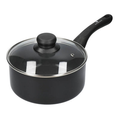 MasterClass Can-to-Pan Ceramic Eco Saucepan with PTFE, PFOA and BPA Free Non Stick, Made from 7 % Recycled Aluminium, 18 cm,Black - Image 6