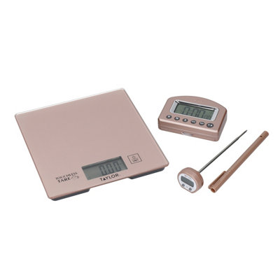 B&Q -  Pro 3-Piece Rose Gold Kitchen Measuring Set In Gift Box - Image 6