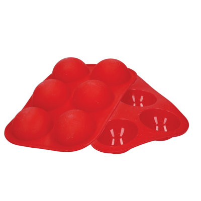 Rackhams Red Silicone Chocolate Bomb Moulds (Makes 6) - Silicone - Moulds - Image 5