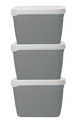 Plastic Food Storage Container - Set of 3 Containers and 3 Lids - Image 4