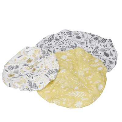 B&Q -  Set Of 3 Organic Cotton Stretchy Lids For Bowls