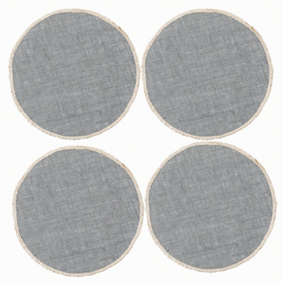 Creative Tops Unisex Grey Jute Placemats, Round 34Cm, Set Of Four In - Image 5