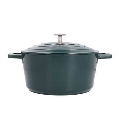 Masterclass Cast Aluminium 4L Round Casserole Dish With Lid - Green / 15Cm - Image 7