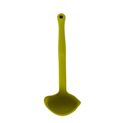 Colourworks Green/Purple/Red Silicone Kitchen Ladle With Spout