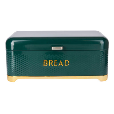 Kitchencraft  Lovello Textured Bread Bin Hunter Gr - Green - 18x42x25 - Image 6