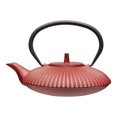 La Cafetière Cast Iron Japanese Teapot 6ml with Infuser Basket, 3 Cup (Red) - Image 5