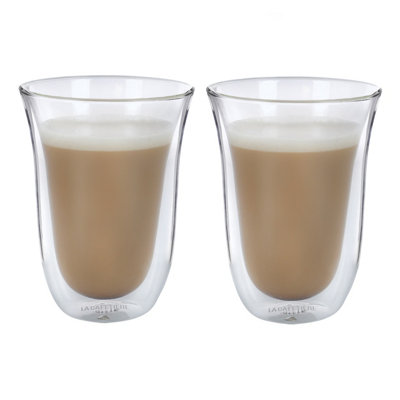B&Q -  Set Of 2 Double-Walled Latte Mugs