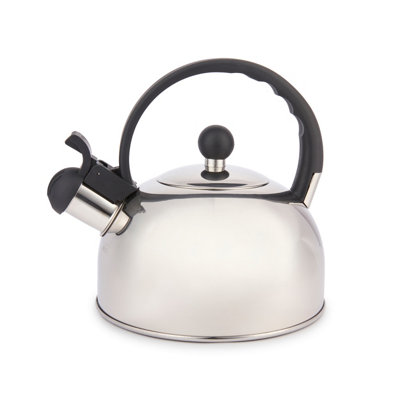 La Cafetière Induction-Safe Stainless Steel Whistling Kettle Silver