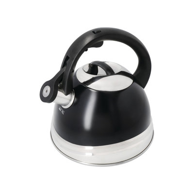 La Cafetière Induction-Safe Enamel Stovetop Kettle Black/Red