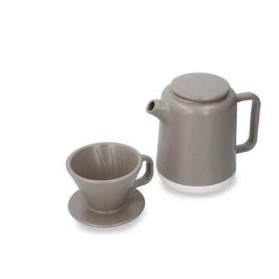 La Cafetière Seville Stoneware Pour Over Set Dark