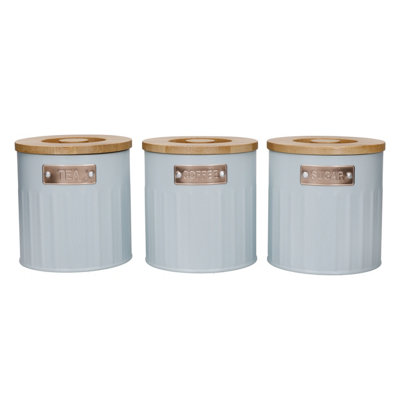 Kitchencraft 3-Piece TeaCoffee And Sugar Canisters Set