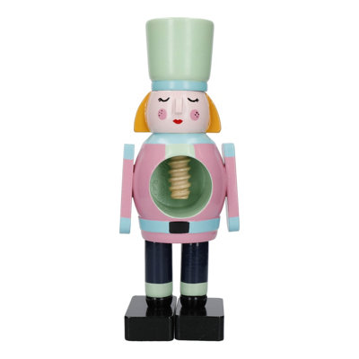 B&Q -  The Nutcracker Collection Wooden Female Nutcracker