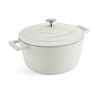 Masterclass Cast Aluminium Casserole Dish, 4L Cream