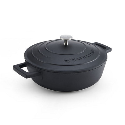 Rackhams Black Shallow Cast Aluminium Casserole Dish, 2.5L - Metal - Casserole Dish - Image 11