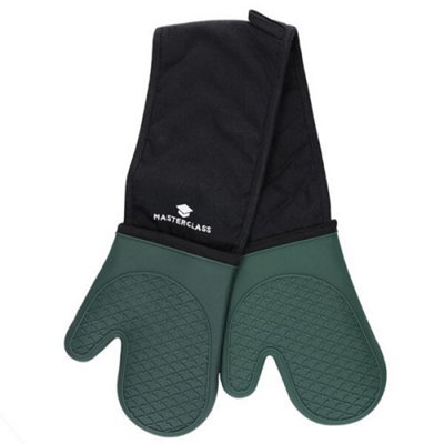 Masterclass Seamless Silicone Double Oven Glove Hunter Green