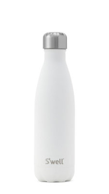 S'well Original Vacuum-Insulated Water Bottle, Moonstone, 500ml - Keeps Drinks Cold and Hot, BPA-Free Stainless Steel Hydration for On The Go, White - Image 5